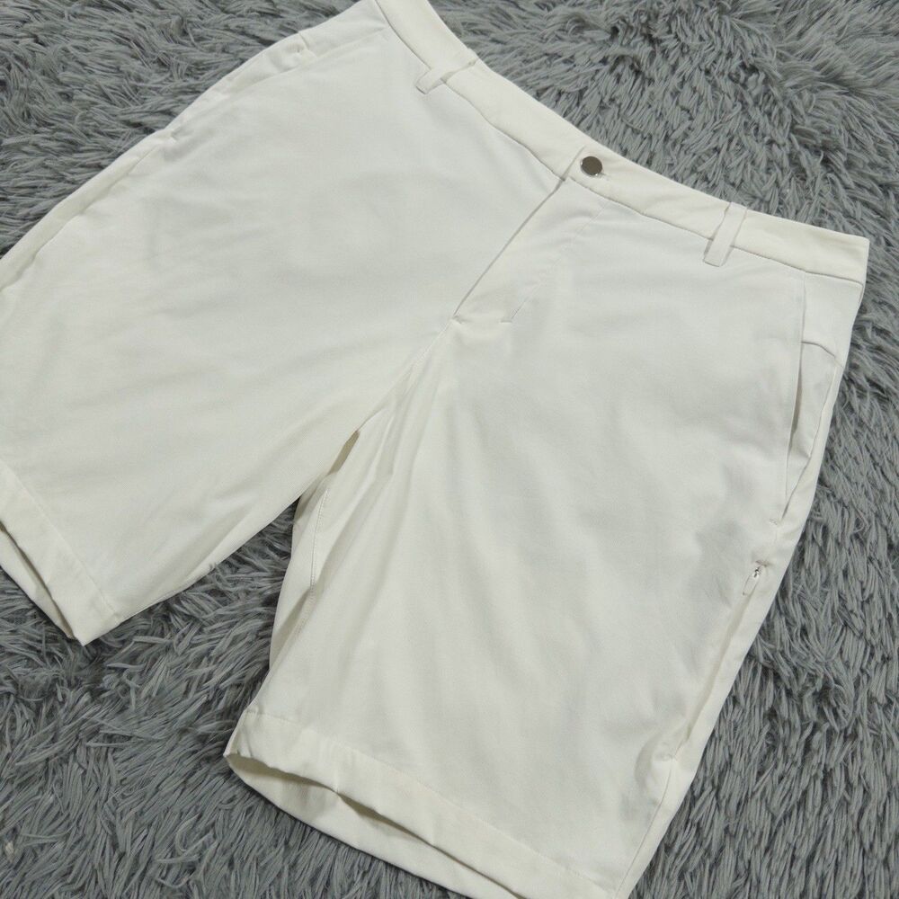 Lululemon Shorts 36 White Commission Golf Performance Stretch Abrasion Mens